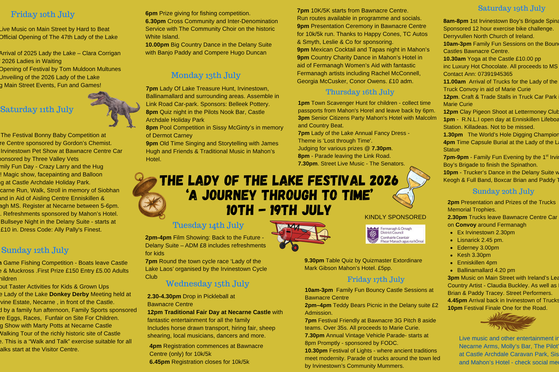 Lady of the Lake Festival Programme 2026