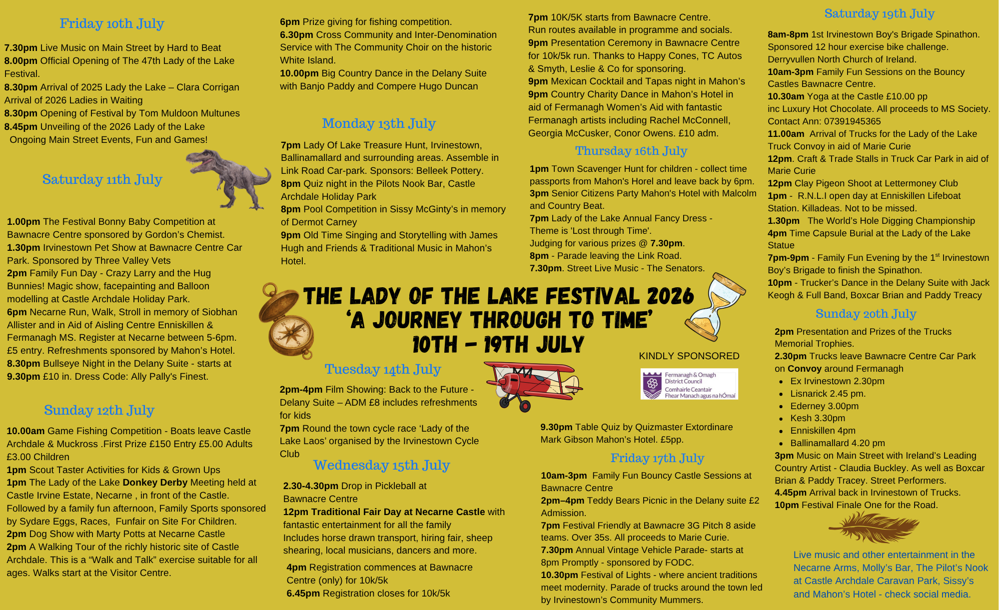 Lady of the Lake Festival Programme 2026